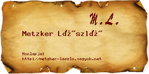 Metzker László névjegykártya